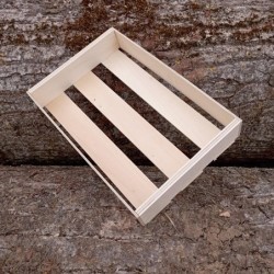 Barquette bois 500g basse vue de haut